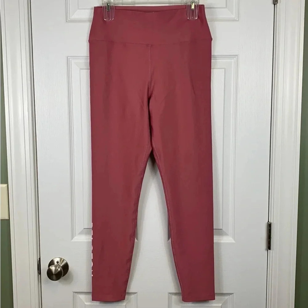 Peloton rose pink solid flex leggings sz xl